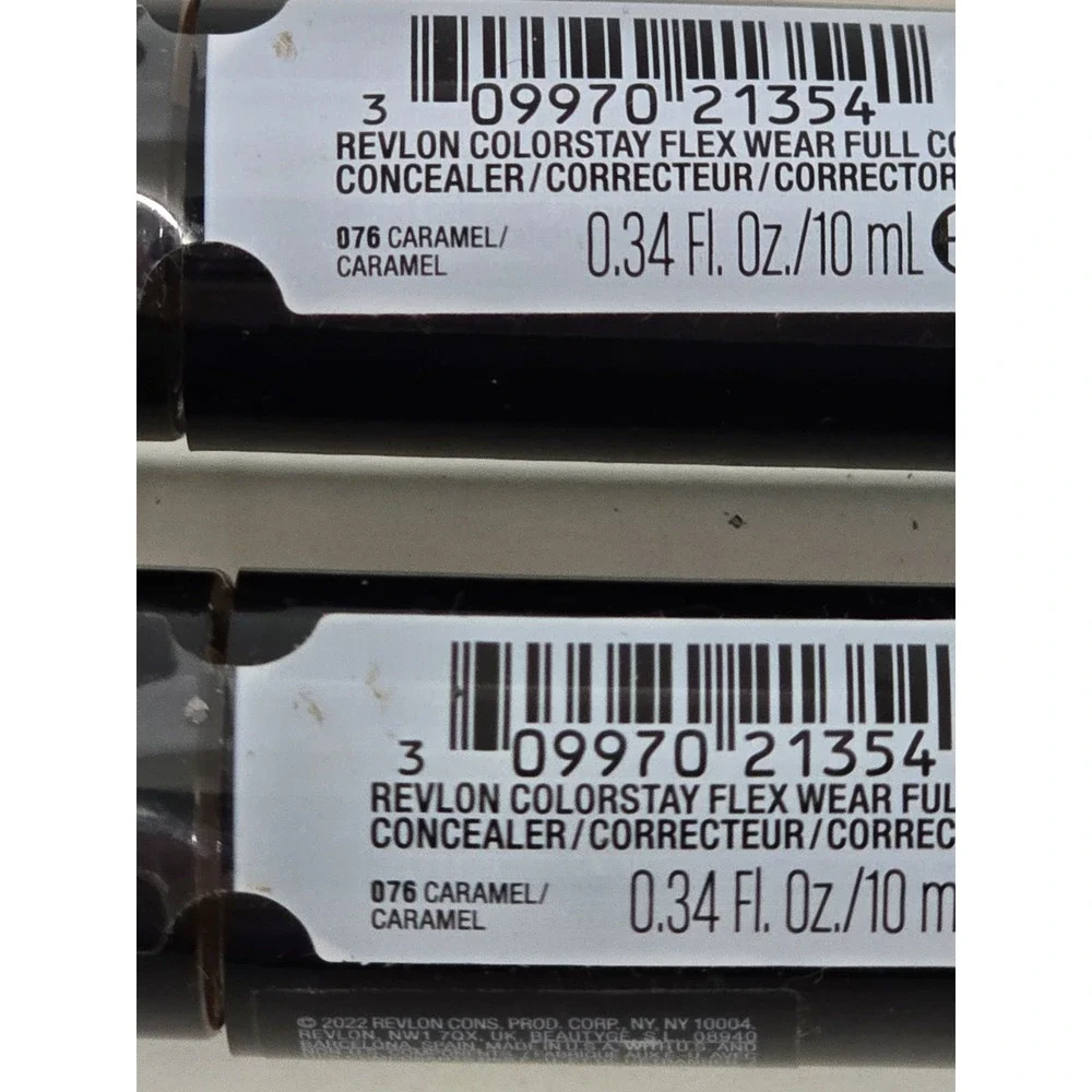 2 ~ Revlon ColorStay Flex Wear Full Cover Concealer #076 Caramel‎ 0.34 fl oz